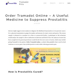 Order Tramadol Online – A Useful Medicine to Suppress Prostatitis