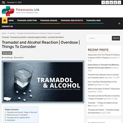 Things To Consider - Tramadol online