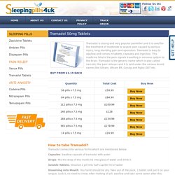 Tramadol Tablets UK, Buy Tramadol Pills Online