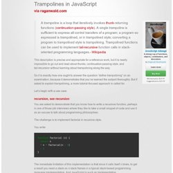 Trampolines in JavaScript