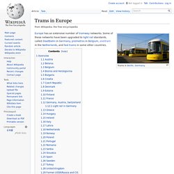 Trams in Europe