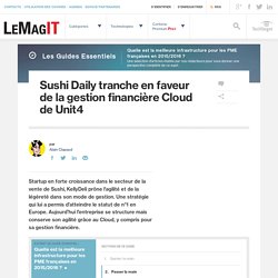Sushi Daily tranche en faveur de la gestion financière Cloud de Unit4