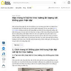 Mẹo trang trí kệ tivi treo tường ấn tượng với không gian hiện đại