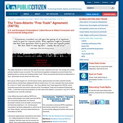 Trans-Atlantic Free Trade Agreement (TAFTA)