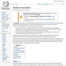 Database transaction