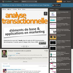 Analyse transactionnelle et publicité