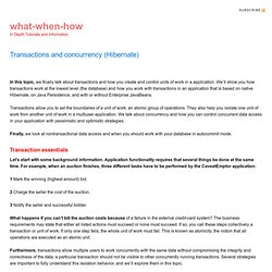 Transactions and concurrency (Hibernate)