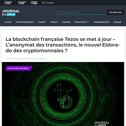 La blockchain française Tezos se met à jour - L'anonymat des transactions, le nouvel Eldorado des cryptomonnaies ?