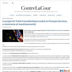 Le projet de Traité transatlantique traduit en français