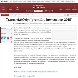 Doc 5. Transavia/Orly: 'première low cost en 2015'