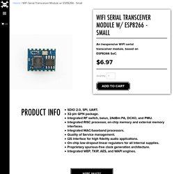 WiFi Serial Transceiver Module w/ ESP8266 - Small – Hackaday Store