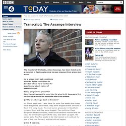 Transcript: The Assange interview