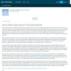 Get A Fake High School Transcript Online!: phonydiploma1