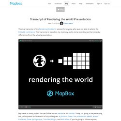 Transcript of Rendering the World Presentation