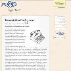 Transcription: Employment