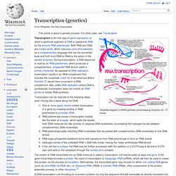 Transcription (genetics)