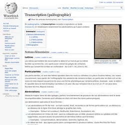 Transcription (paléographie)