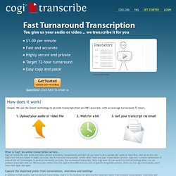 Cogi Transcription Service – How to Transcribe Your Audio and Video Files