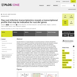 Flax rust infection transcriptomics reveals a transcriptional profile that may be indicative for rust Avr genes