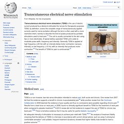 Transcutaneous electrical nerve stimulation