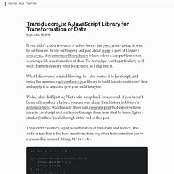 Transducers.js: A JavaScript Library for Transformation of Data