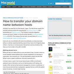 How to transfer your domain name between hosts