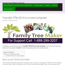 Transfer FTM 2019 to a new computer - Family Tree Maker Support