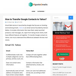 Transfer Google Contacts to Yahoo - Gmail to Yahoo Conversion