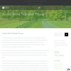 Avoid Wire Transfer Fraud