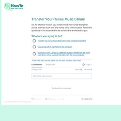 Blog Archive » Transfer Your iTunes Music Library