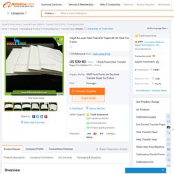 Inkjet & Laser Heat Transfer Paper A4 A3 Size For T-shirt - Buy Heat Transfer Paper,Heat Transfer Paper A4 A3 Size,Laser Printer Heat Transfer Paper Product on Alibaba.com