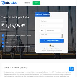 Transfer Pricing Advisory Services in India via Enterslice