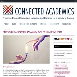 Resource: Transferable Skills and How to Talk about Them