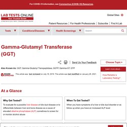 Gamma-Glutamyl Transferase (GGT) - Understand the Test & Your Results