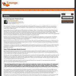 Transferring your iTunes Library