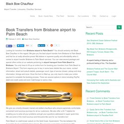 Book Transfers from Brisbane airport to Palm Beach