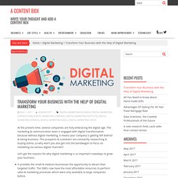 Transform Your Business with the Help of Digital Marketing