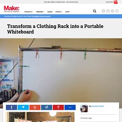 Transform a Clothing Rack into a Portable Whiteboard