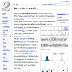 Discrete Fourier transform