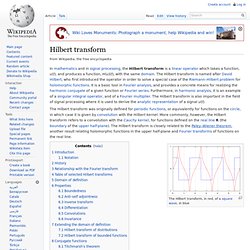 Hilbert transform