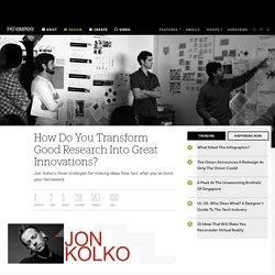 How Do You Transform Good Research Into Great Innovations?