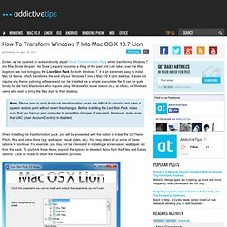 How To Transform Windows 7 Into Mac OS X 10.7 Lion