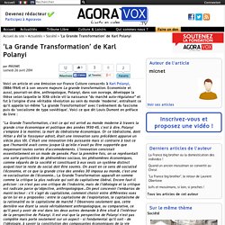 'La Grande Transformation' de Karl Polanyi
