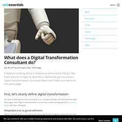 What does a Digital Transformation Consultant do?