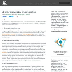 10 fällor inom digital transformation