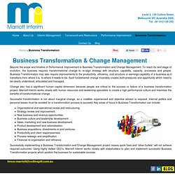 Business Transformation & Change Management Services in Melbourne