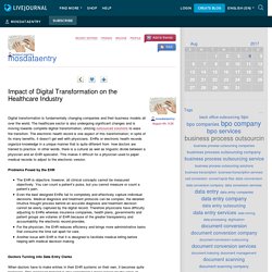 Impact of Digital Transformation on the Healthcare Industry - mosdataentry