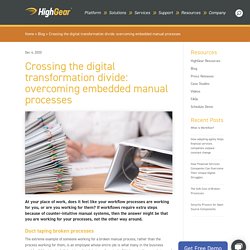 Crossing the digital transformation divide: overcoming embedded manual processes