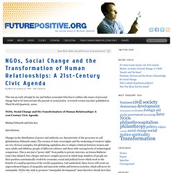 NGOs, Social Change and the Transformation of Human Relationships: A 21st-Century Civic Agenda