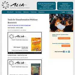 Tools for Transformation Webinar Resources